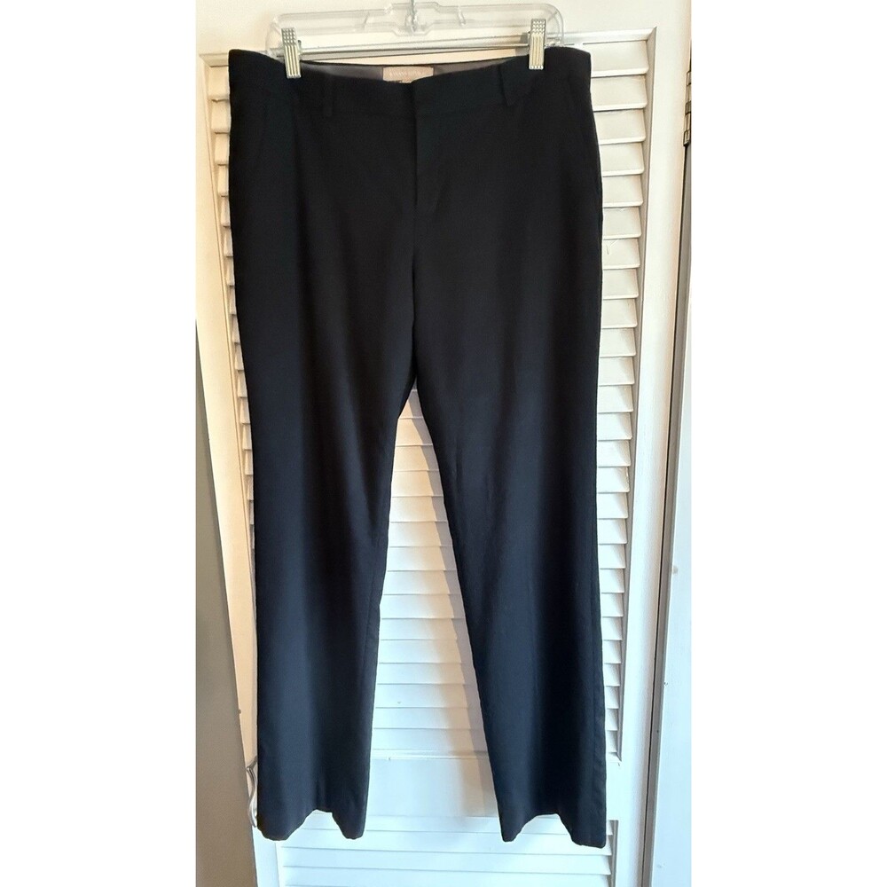 Banana Republic Women's 10 Black Wool Dress Pants Lined Trousers Corporate Chic